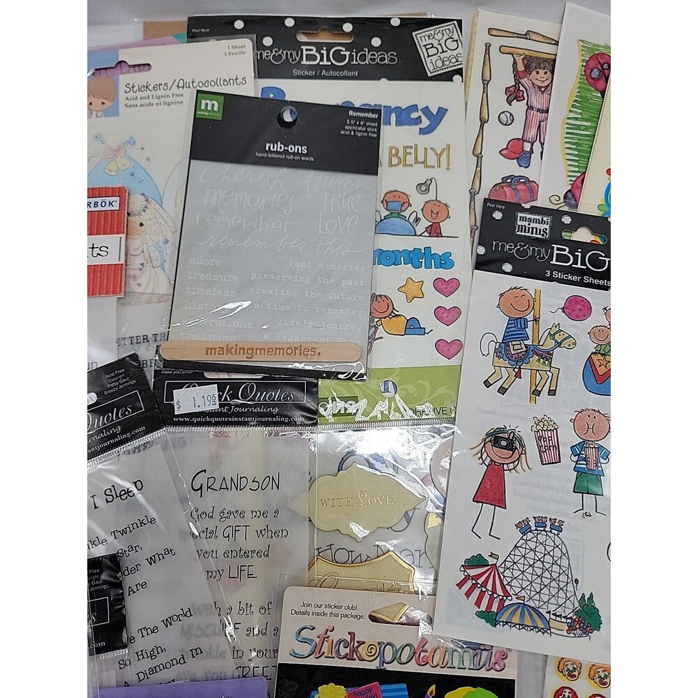 Large Lot Of Scrapbooking Stickers Various Brands Most New - Picture 6 of 7